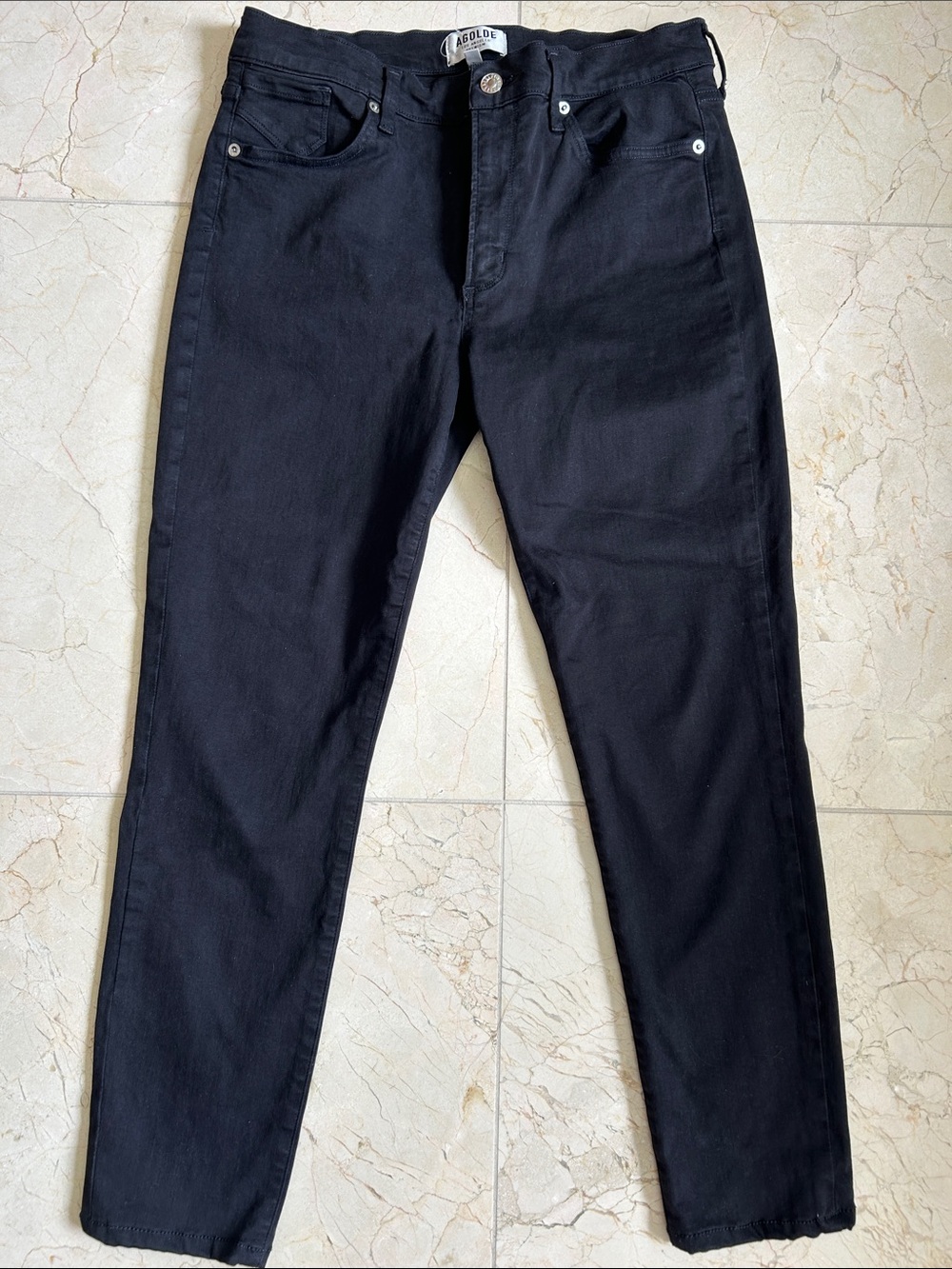 Agolde Women’s Filter Free Slim Straight Jeans in Black 28